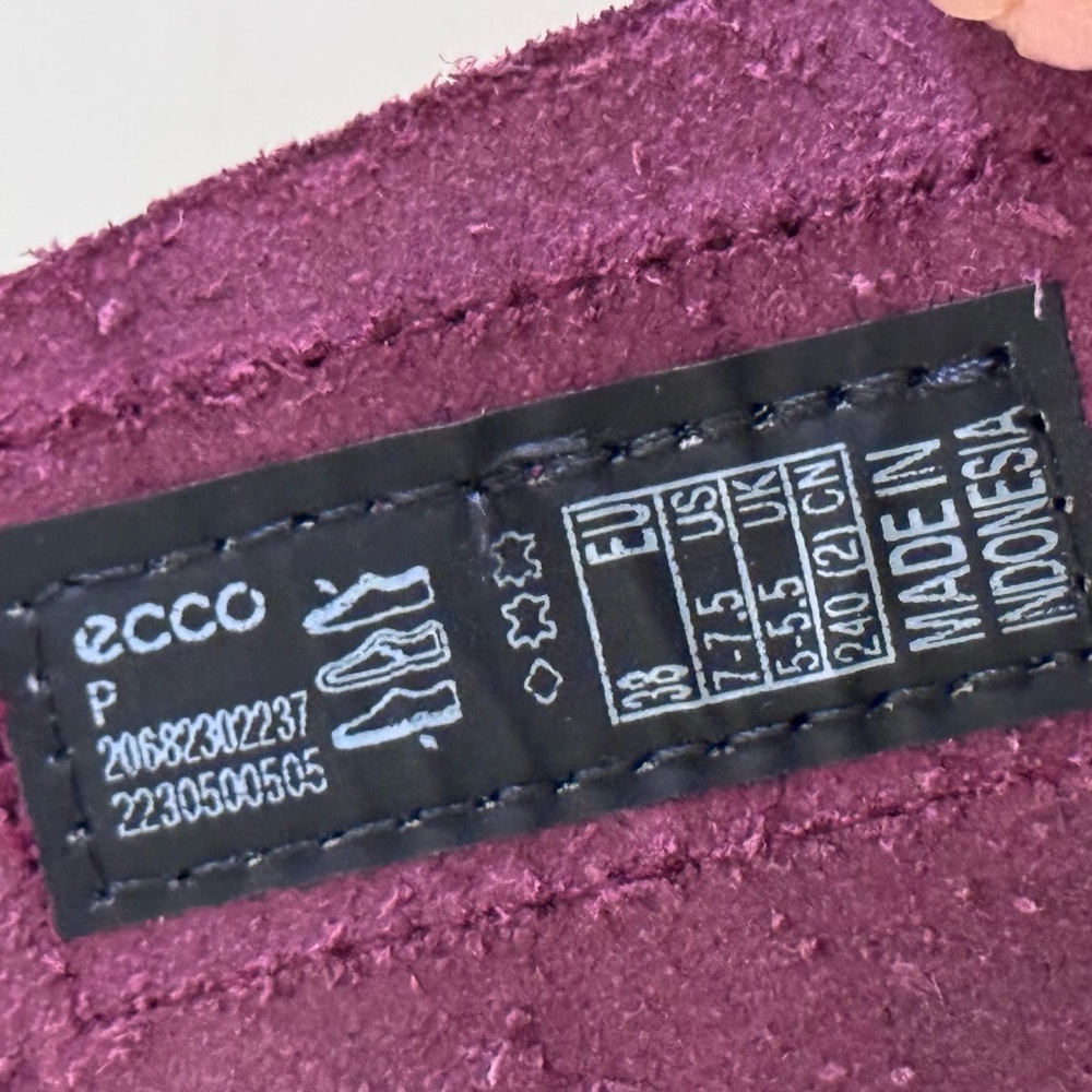 Ecco Purple Nubuck Slide Sandals - Picture 6 of 6